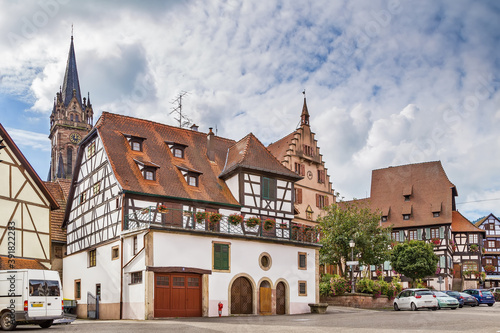 Street in Dambach la Ville, Alsace, France