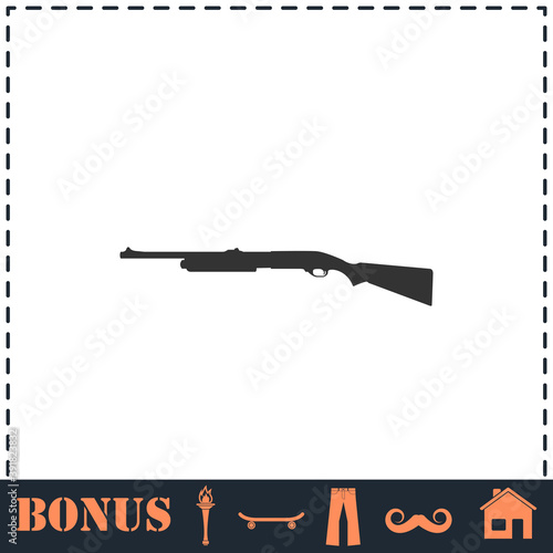 Shotgun icon flat