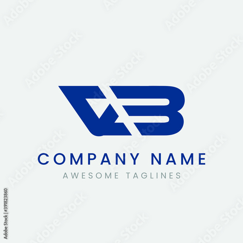 Free Download initial VB BV Logo Design.   - GFXLoad