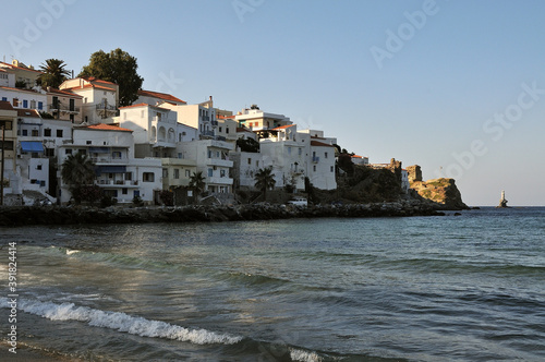 View of Andros town, Andros island, Cyclades, Greece