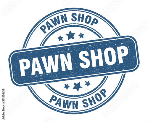 pawn shop stamp. pawn shop label. round grunge sign