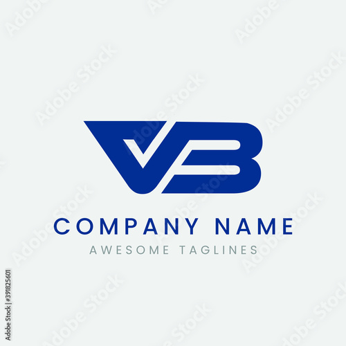 Free Download initial VB BV Logo Design.   - GFXLoad