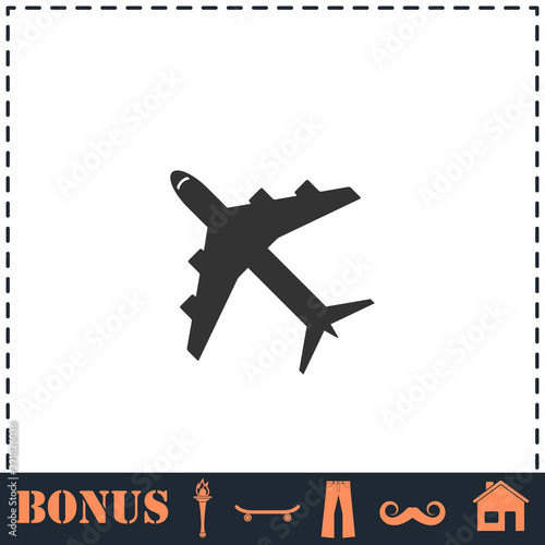Airplanes icon flat