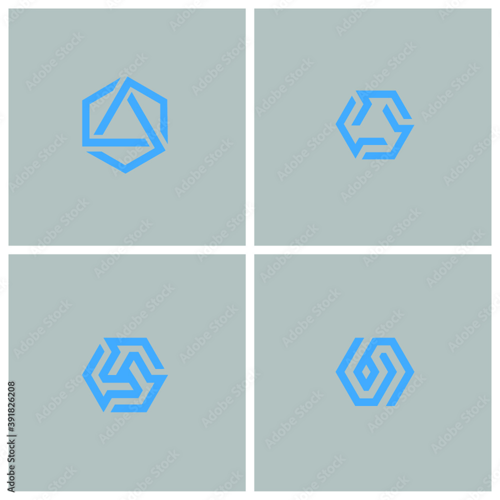 hexagon technology logo design vector download hexagon technology logo design vector download