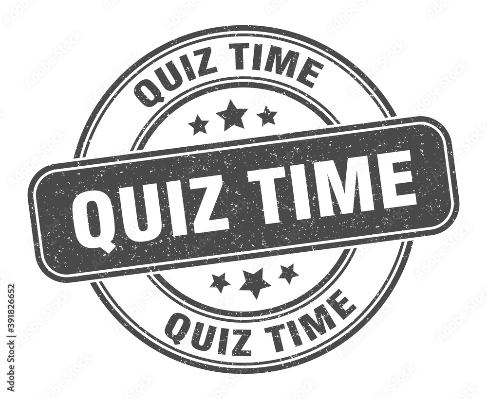 Fototapeta premium quiz time stamp. quiz time label. round grunge sign