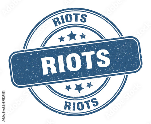 riots stamp. riots label. round grunge sign