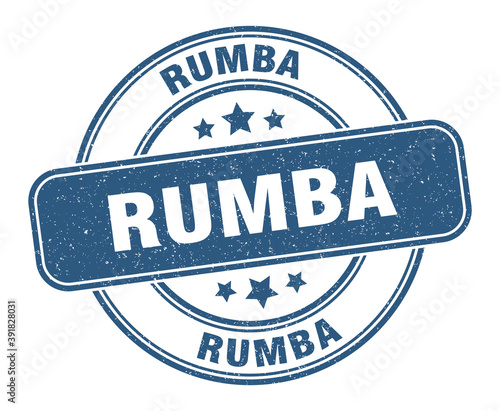 rumba stamp. rumba label. round grunge sign