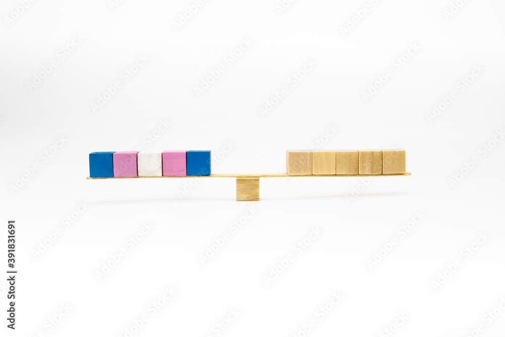The colors of transgender flag on the wood cubes. Conceptual photo for rights lesbian, gay, bisexual, and transgender The colors of transgender flag on the wood cubes. Conceptual photo for rights lesbian, gay, bisexual, and transgender