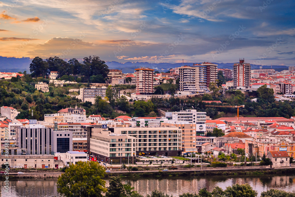Fototapeta premium Panorama of Coimbra city in Portugal.