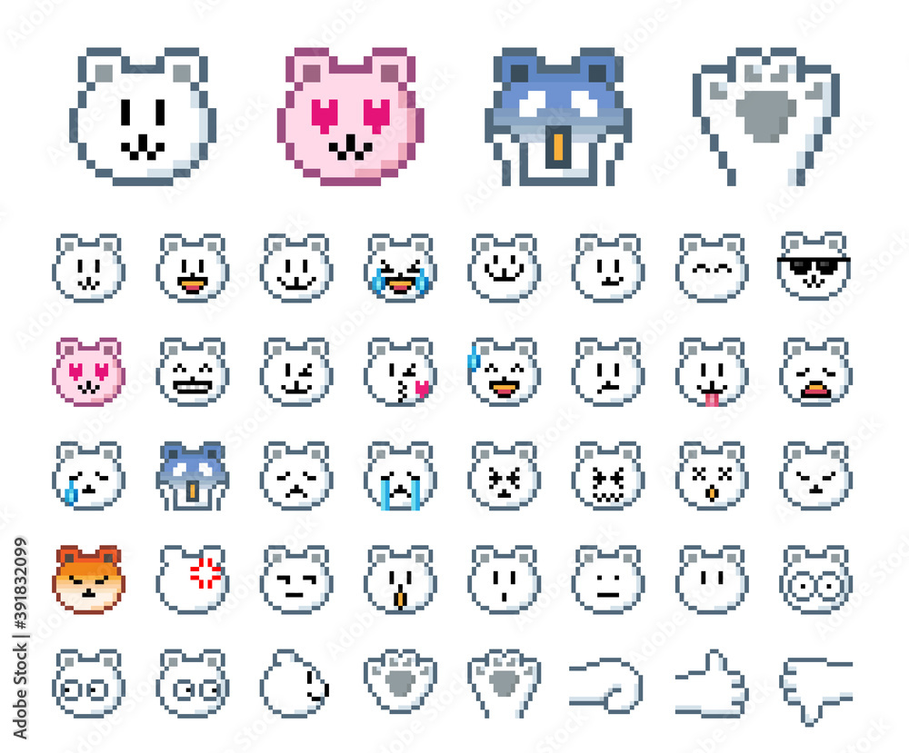 Obraz premium emoji (Pixel art)