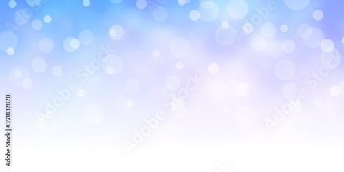 Light Blue, Red vector texture with circles.