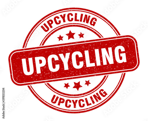 upcycling stamp. upcycling label. round grunge sign