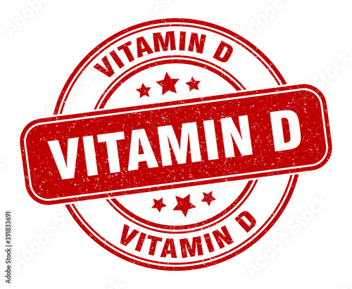 vitamin d stamp. vitamin d label. round grunge sign