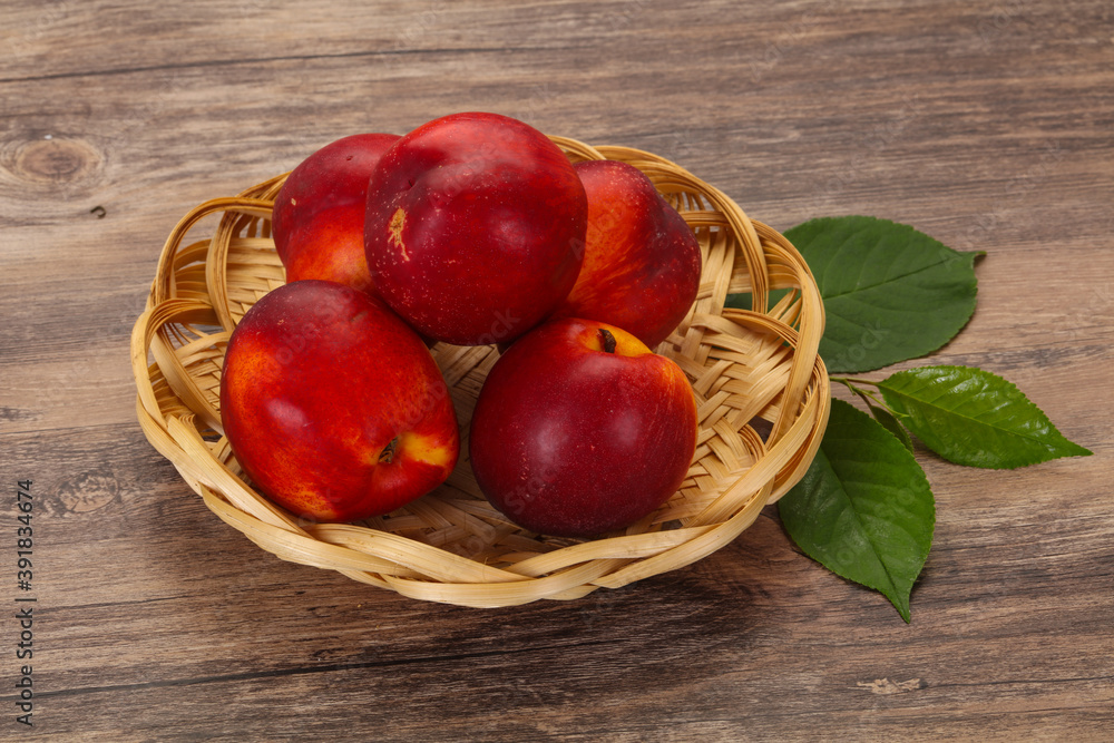 Sweet tasty ripe few nectarines Sweet tasty ripe few nectarines