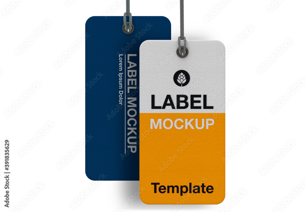 Carton Tag Carton Hang Tag Mockup Stock Template | Adobe Stock