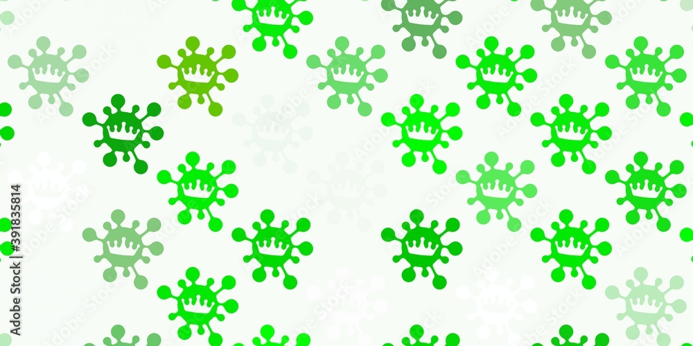 Light green, yellow vector texture with disease symbols. Light green, yellow vector texture with disease symbols.