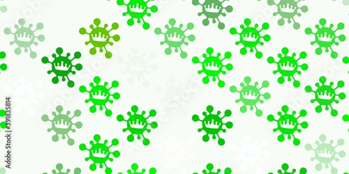 Light green  yellow vector texture with disease symbols.