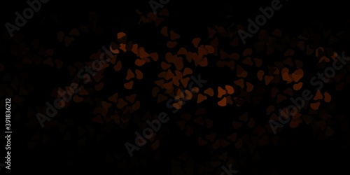 Dark yellow vector template with abstract forms.