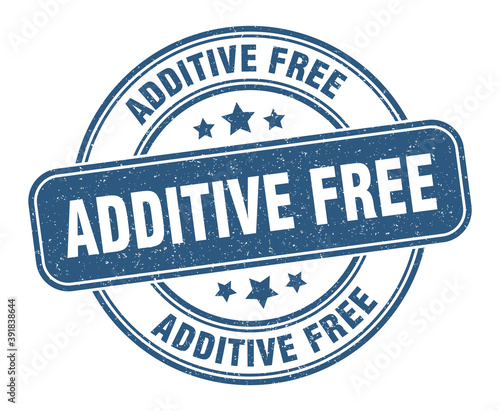 additive free stamp. additive free label. round grunge sign
