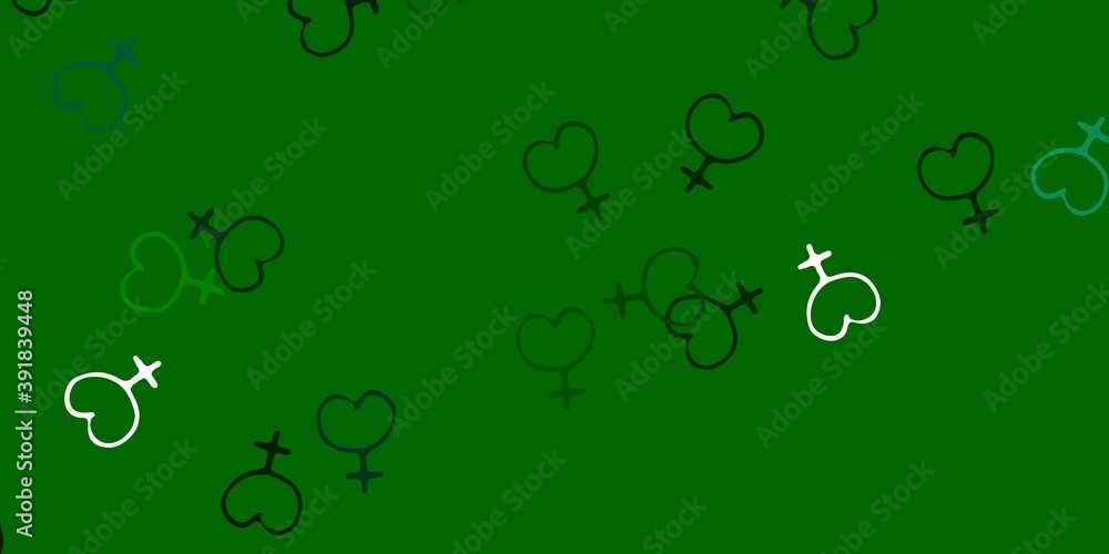 Light Green vector background with woman symbols. Light Green vector background with woman symbols.