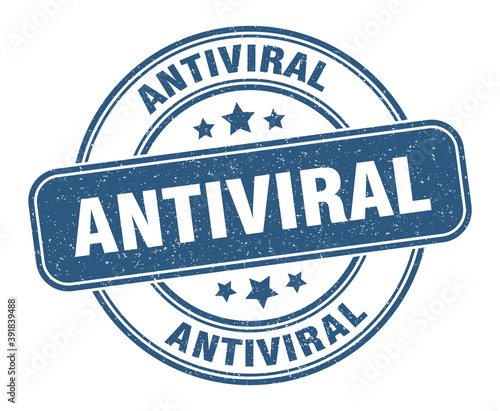 antiviral stamp. antiviral label. round grunge sign