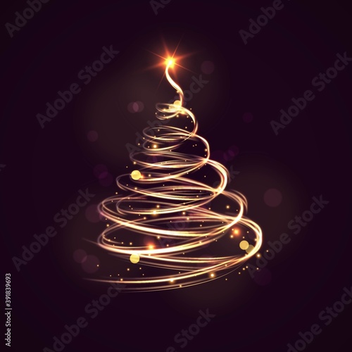 light trail christmas tree