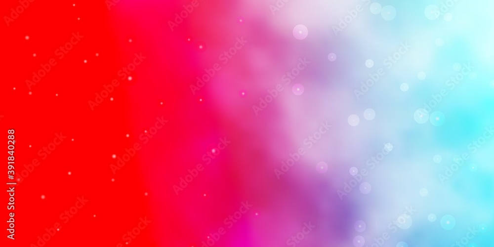 Light Blue, Red vector layout with bright stars. Light Blue, Red vector layout with bright stars.