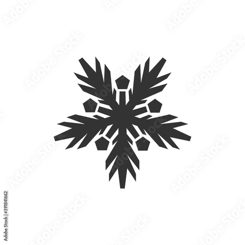 Snowflake icon isolated on white background. Christmas symbol modern  simple  vector  icon for website design  mobile app  ui. Vector Illustration