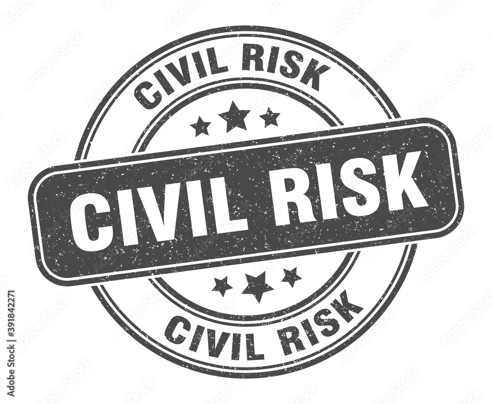 civil risk stamp. civil risk label. round grunge sign civil risk stamp. civil risk label. round grunge sign