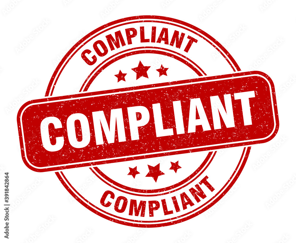 compliant stamp. compliant label. round grunge sign compliant stamp. compliant label. round grunge sign