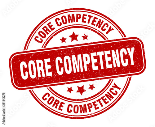 core competency stamp. core competency label. round grunge sign