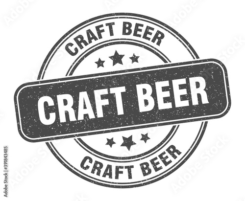 craft beer stamp. craft beer label. round grunge sign