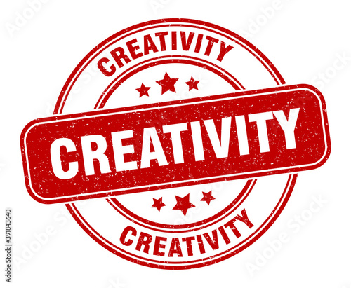 creativity stamp. creativity label. round grunge sign