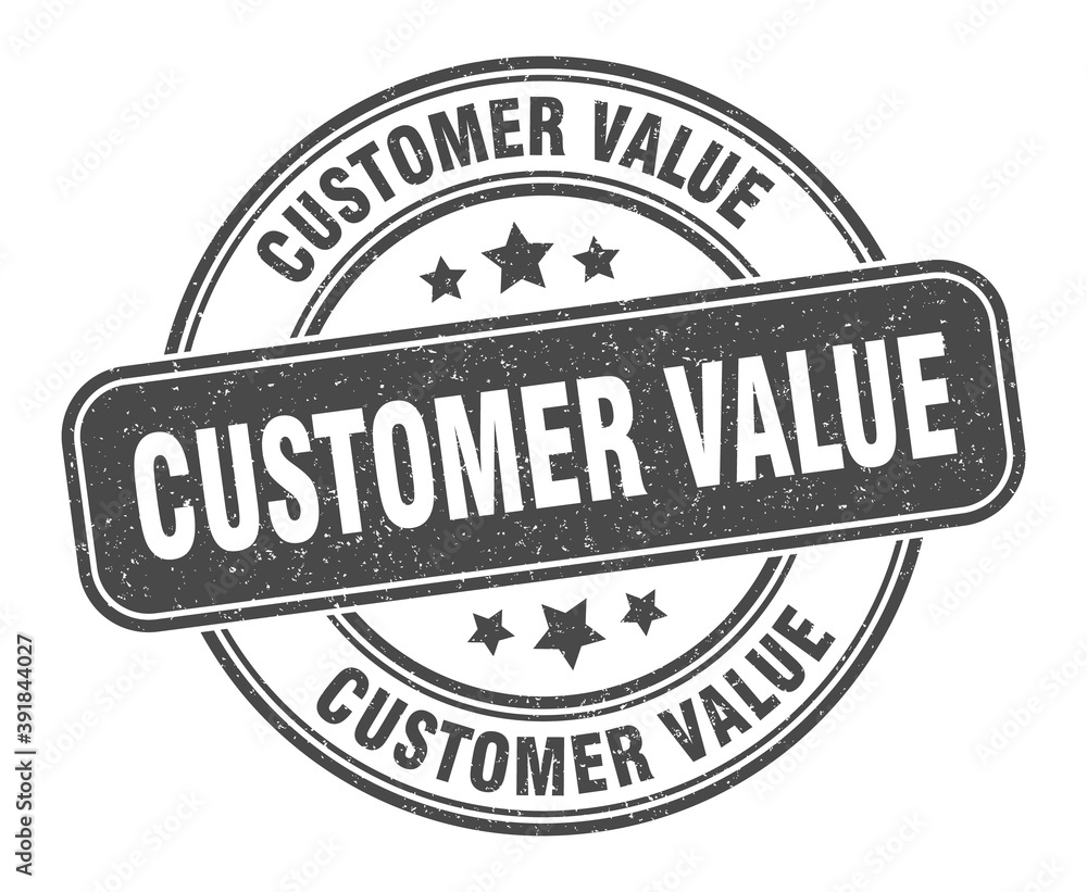 customer value stamp. customer value label. round grunge sign