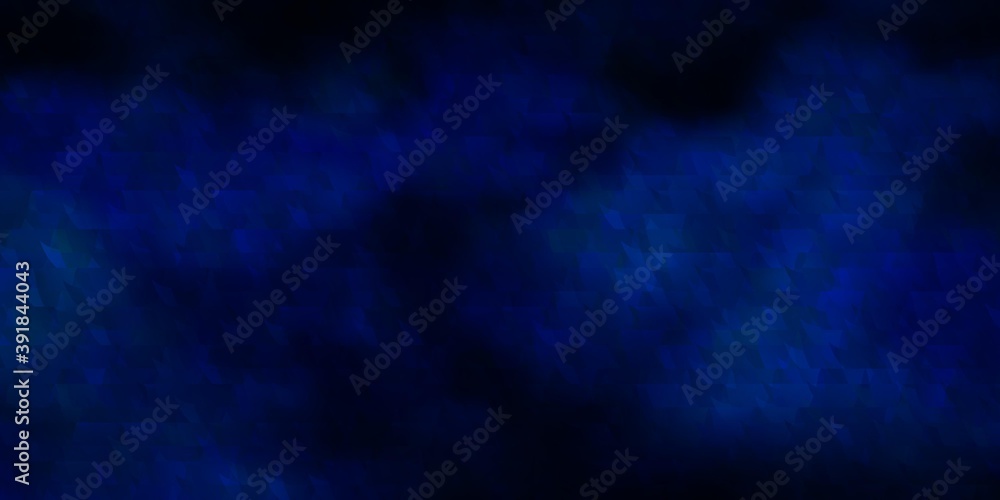 Dark BLUE vector texture with lines, triangles.