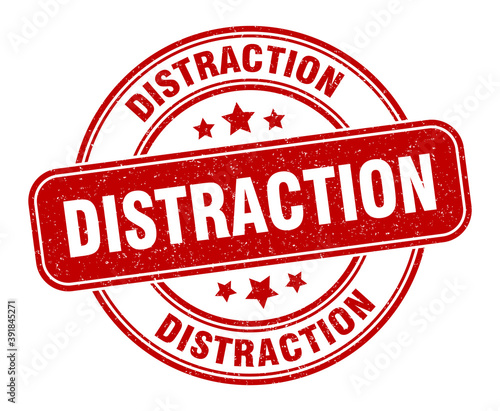 distraction stamp. distraction label. round grunge sign