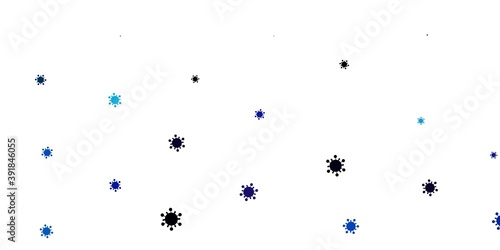 Light pink, blue vector texture with disease symbols.