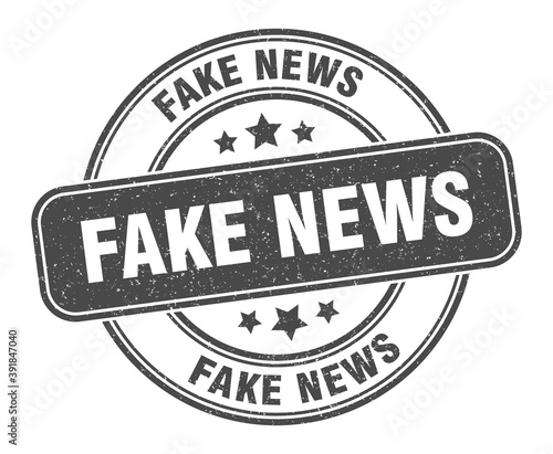 fake news stamp. fake news label. round grunge sign