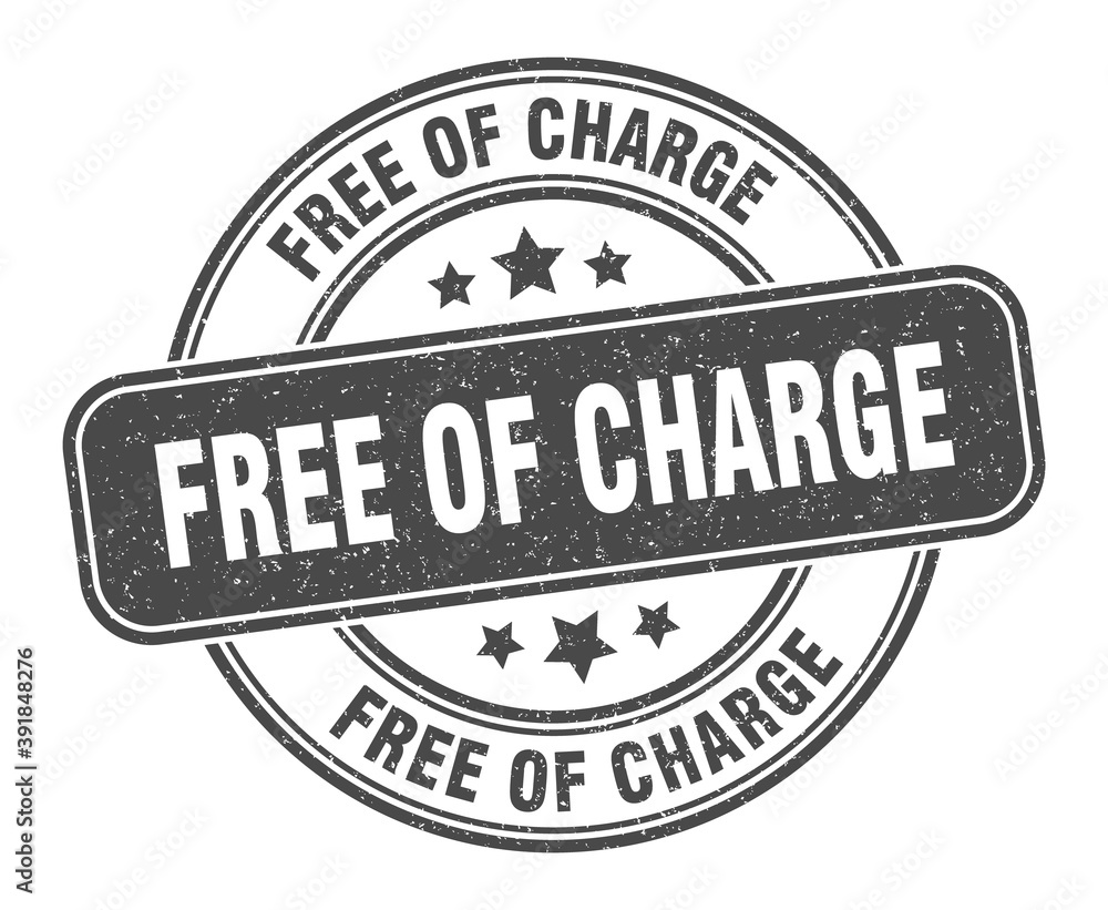 free of charge stamp. free of charge label. round grunge sign free of charge stamp. free of charge label. round grunge sign