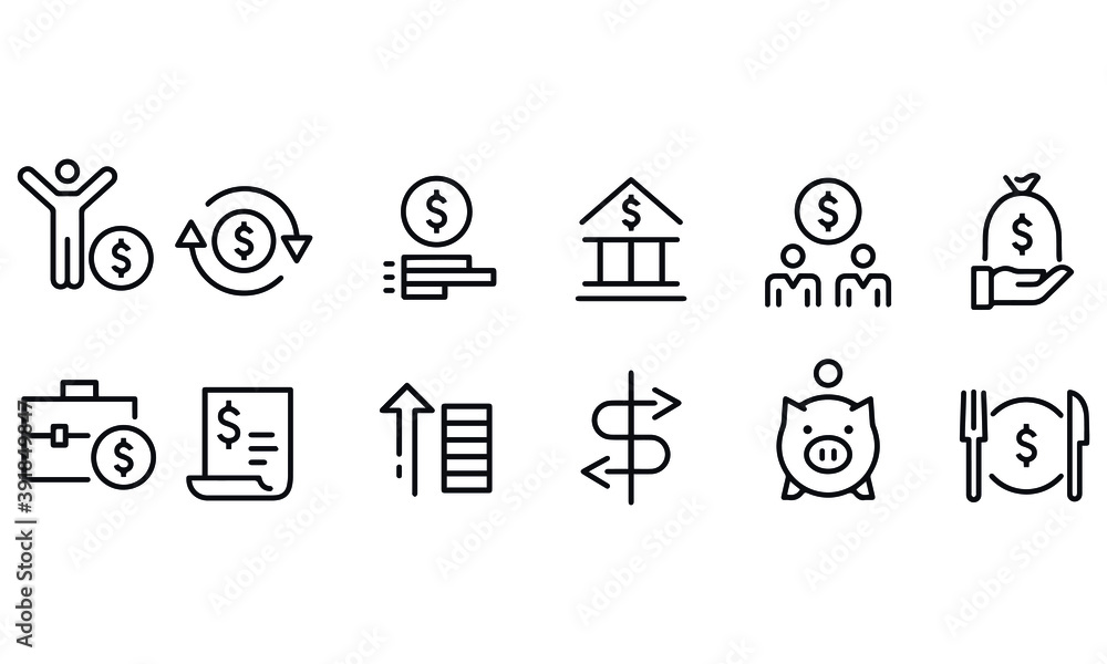 Personal Finance Icons vector design Personal Finance Icons vector design