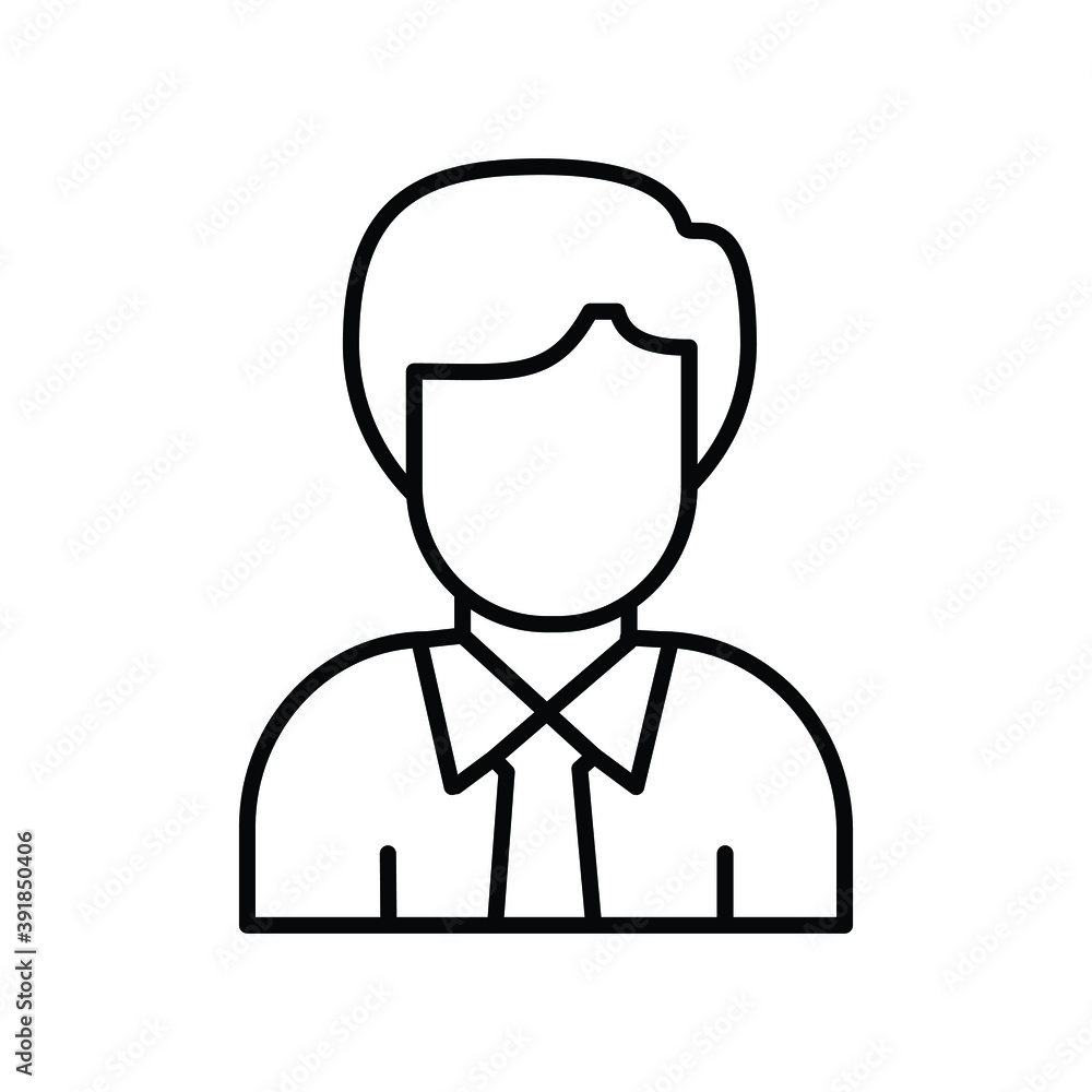 Employee Officer Worker line icon