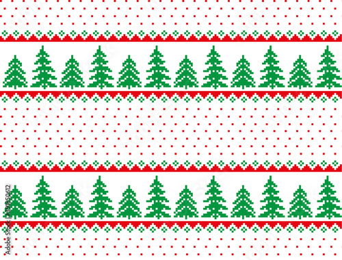 New Year s Christmas pattern pixel vector illustration eps