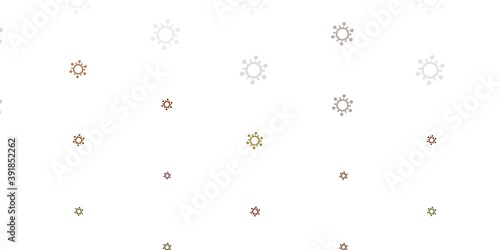 Light Yellow vector template with flu signs.