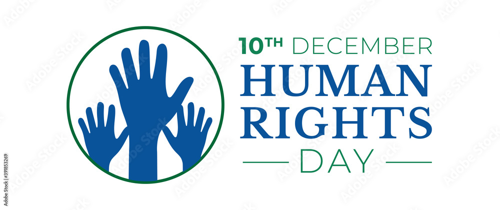 Fototapeta premium Human Rights Day Logo Icon
