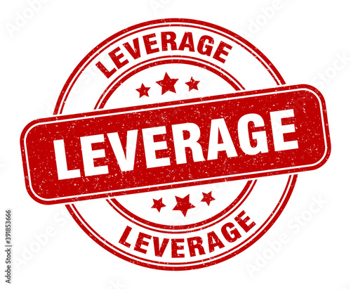 leverage stamp. leverage label. round grunge sign