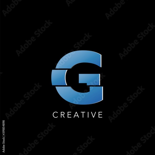 Free Download Initial Letter G Logo Icon, simple abstract techno logo vector design. - GFXLoad