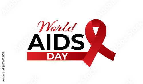 World AIDS Day Awareness Month Isolated Logo Icon Sign