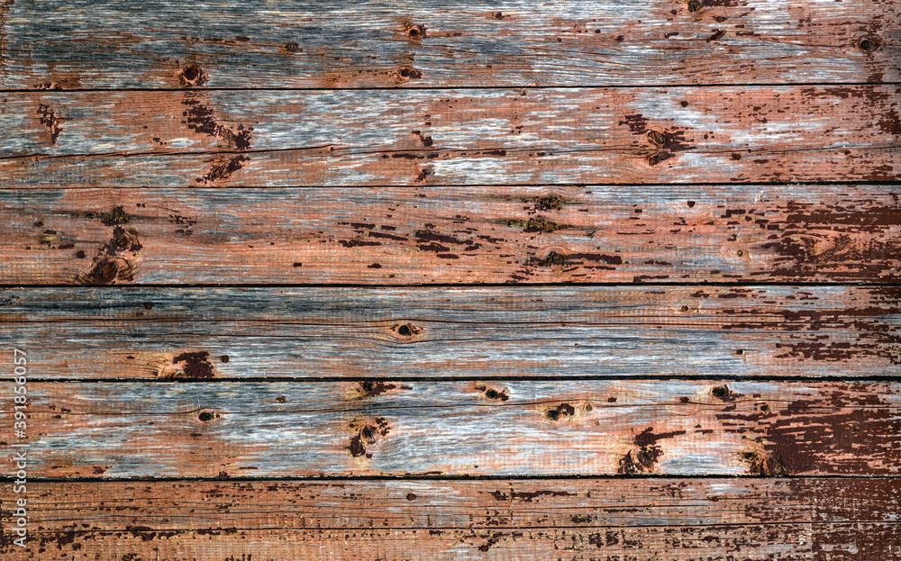 Naklejka premium Dirty wood texture Old painted planks
