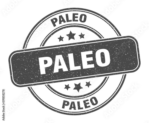 paleo stamp. paleo label. round grunge sign