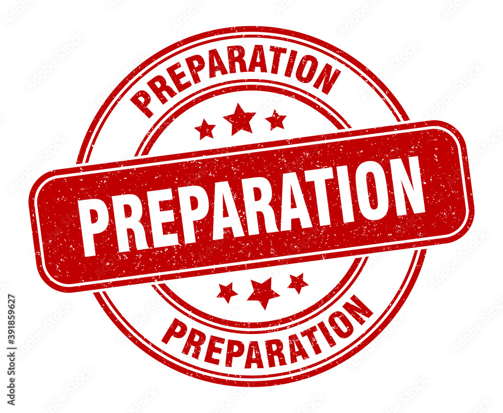 preparation stamp. preparation label. round grunge sign preparation stamp. preparation label. round grunge sign